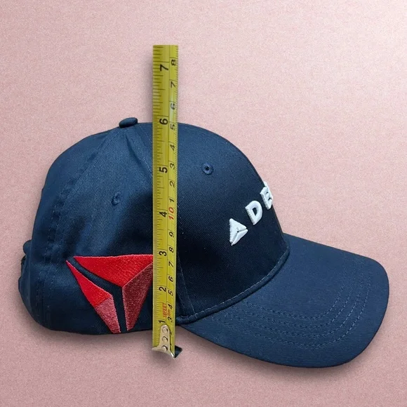 Delta Air Lines Head Gear Baseball hat One size fits most Black Logo New - Picture 6 of 14